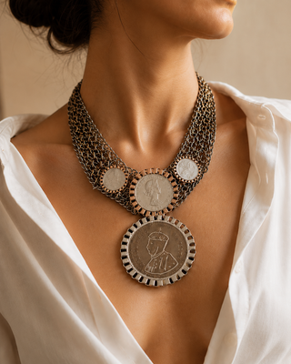 Crown & Coin Necklace