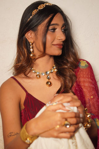 Simple But Sexy 3 Kundan With Ghunghroo Earrings (RJE1355-A) image 0