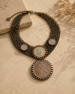 Crown & Coin Necklace
