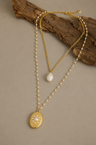 Sunshine & Pearls Necklace