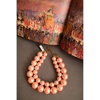 Blush Pearl Double-Layered Necklace (RJN2176) image 2