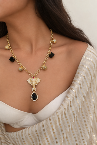 Ganesha Noir Necklace