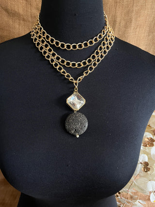Layers & Crystal Necklace
