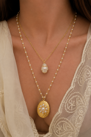Sunshine & Pearls Necklace