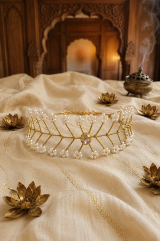 Pearl Choker Cum Hairband