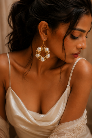 Neckflix & Pearls Earrings