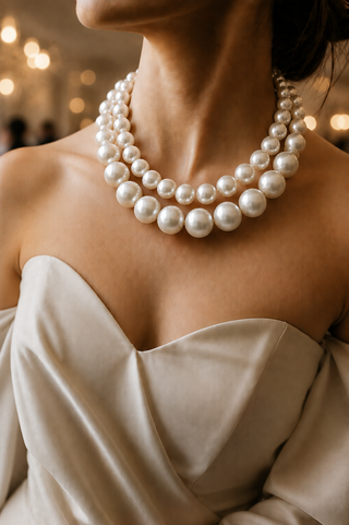 Diipa Khosla in Double Strand Pearl Necklace