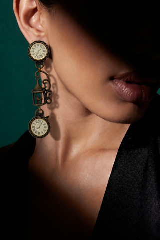 Caged in Time Earrings