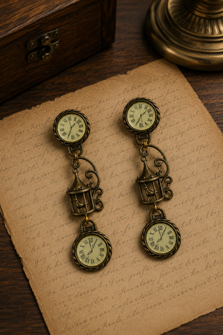 Caged in Time Earrings