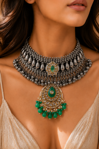 Emerald Mehfil Choker