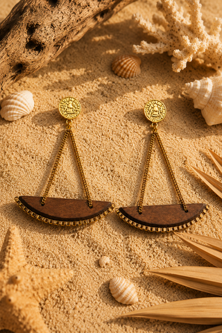Wood & Float Earrings