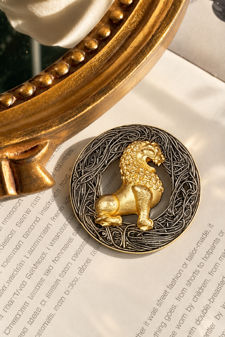 Golden Lion Brooch