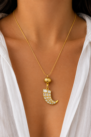 Kundan Tusk Necklace
