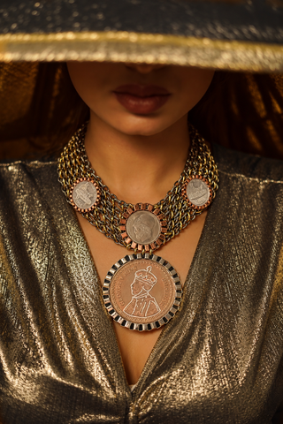 Crown & Coin Necklace