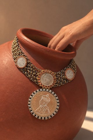 Crown & Coin Necklace