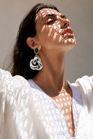 Sakshi Sindhwani In Knot your Average Silver Earrings