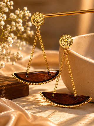Wood & Float Earrings