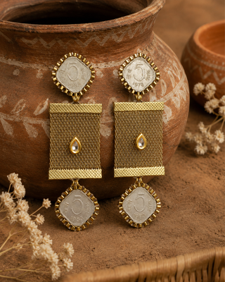 Dressed Up Coin Earrings