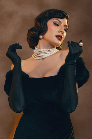 Elnaaz Norouzi In Pearl Cascade Statement Necklace