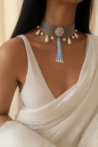 Azure Tassel Choker