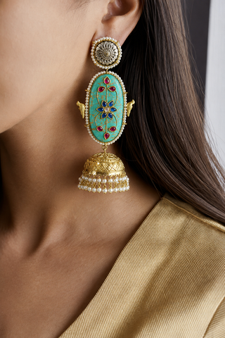 Mint To Be Jhumka Earrings