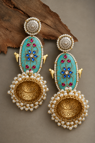 Mint To Be Jhumka Earrings