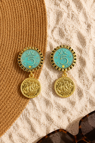 Minted in Blue Earrings