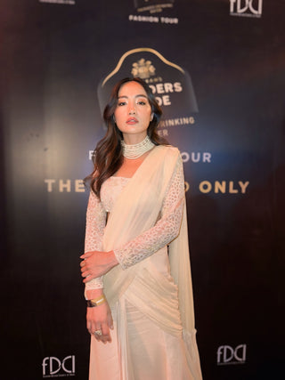 Elnaaz Norouzi In Pearl Cascade Statement Necklace
