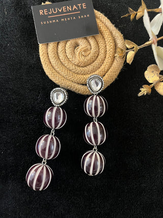 Vedika Pinto In Black Pumpkin Earrings