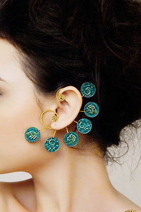 Patina Coin Trail Ear Cuff