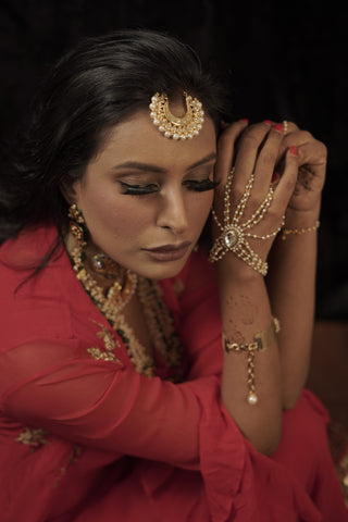Pearls Beaded Haathpaan  - (RJMHP80)