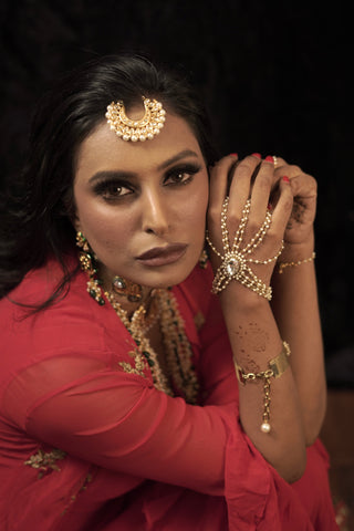 Pearls Beaded Haathpaan  - (RJMHP80)