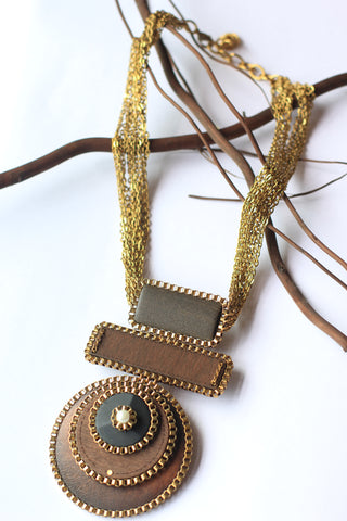 Wooden You Stare Necklace