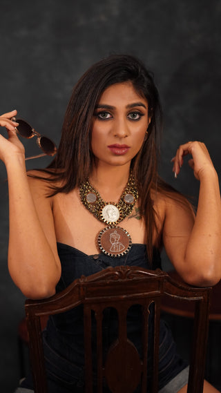 Crown & Coin Necklace