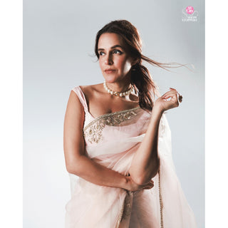 Neha Dhupia In Bloom & Pearl Choker