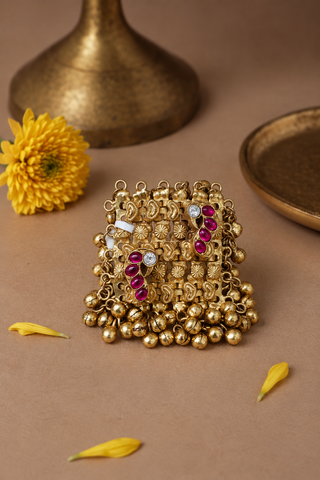 Golden Jharokha Ring