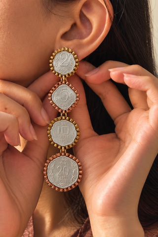 Stacked Coin Earrings