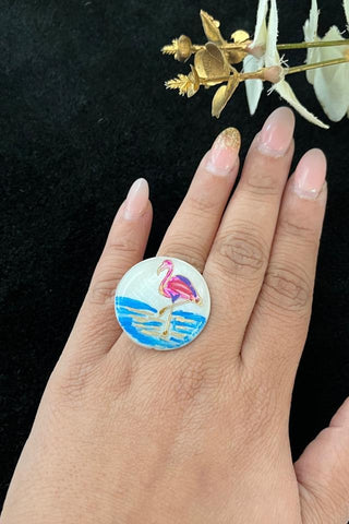 Flamingo LOVE Ring