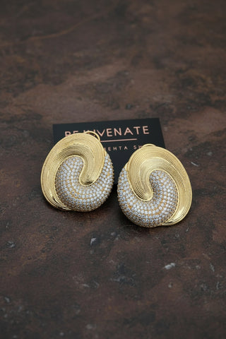 Shubhangi Dutt In The Gold Swirl Affair Earrings