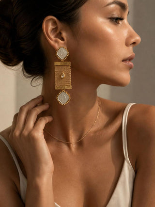 Dressed Up Coin Earrings