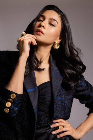 Shubhangi Dutt In The Gold Swirl Affair Earrings
