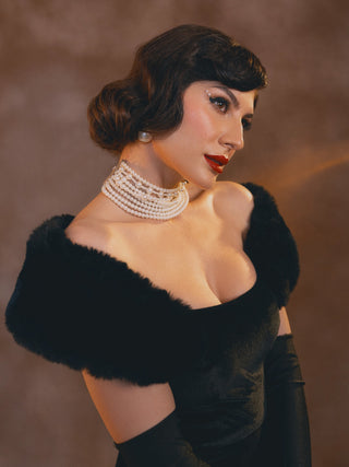 Elnaaz Norouzi In Pearl Cascade Statement Necklace