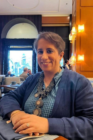 Guneet Monga In Denim Drama Necklace