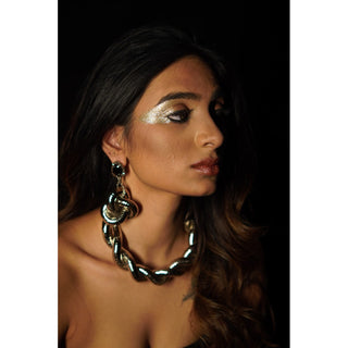 SILVER KNOT STATEMENT EARRINGS (RJE1323) image 0