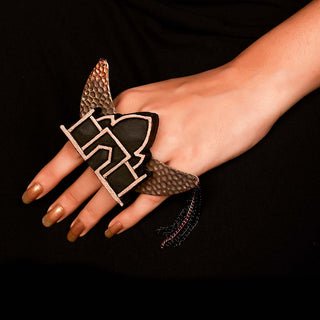 MOON AND TAJ MAHAL FINGER RING (RJR302) image 1