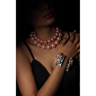 Blush Pearl Double-Layered Necklace (RJN2176) image 1
