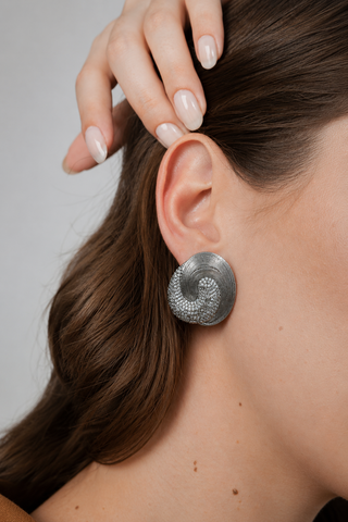 Kriti Sanon In The Grey Swirl Affair Earrings