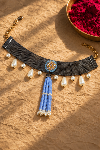 Azure Tassel Choker