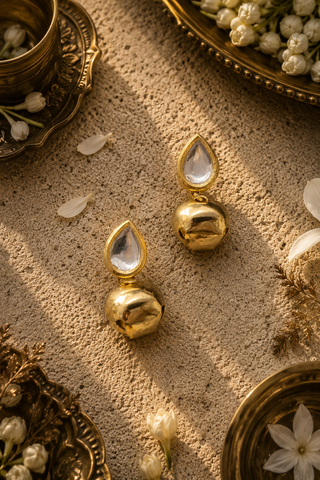Kundan Drop Drama Earrings