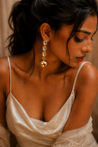 Kundan Drop-Off Earrings